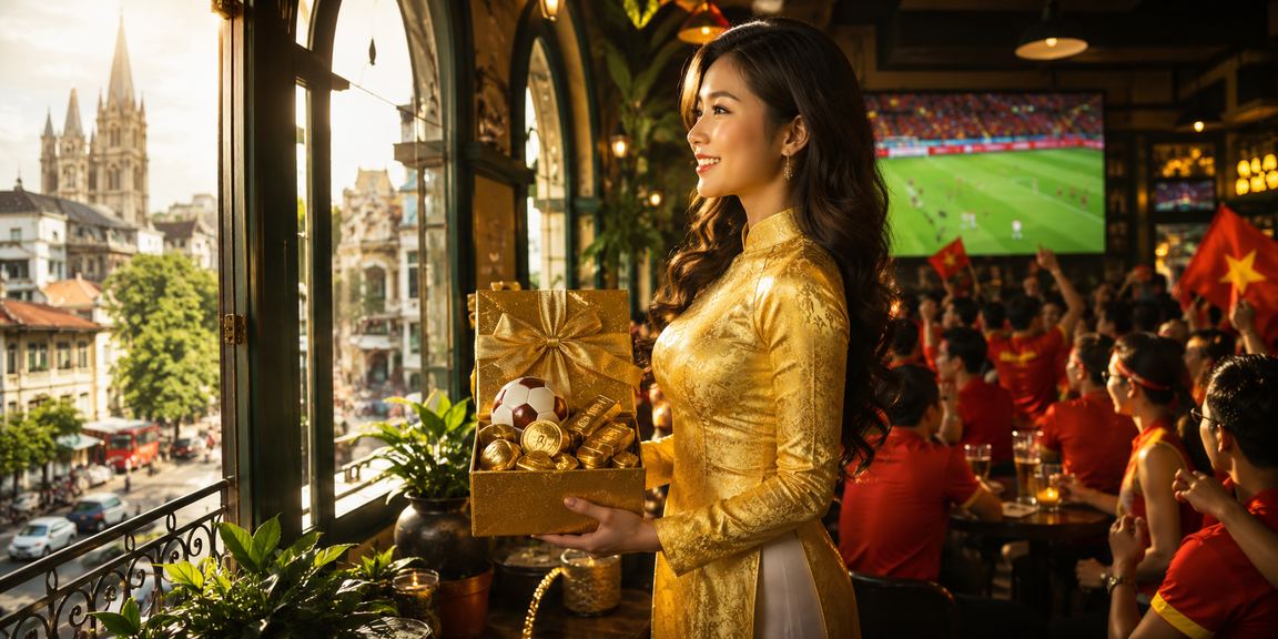 Người hâm mộ esports tại Hà Nội theo dõi kèo VALORANT và DOTA 2 trên fiv88 với trang phục áo dài